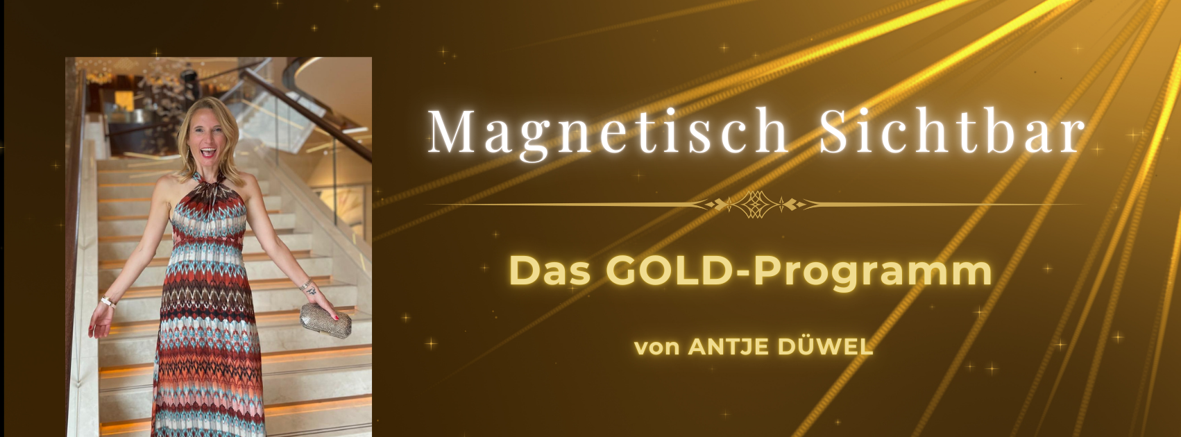 Header von Coaching Programm magnetisch sichtbar werden mit Antje Düwel 